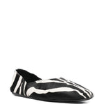 Ballerine con stampa animalier jane in bainco e nero Khaite - donna 