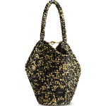 Borsa in rafia lotus in nero Khaite - donna 