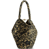 Borsa in rafia lotus in nero Khaite - donna 