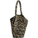 Borsa in rafia lotus in nero Khaite - donna 