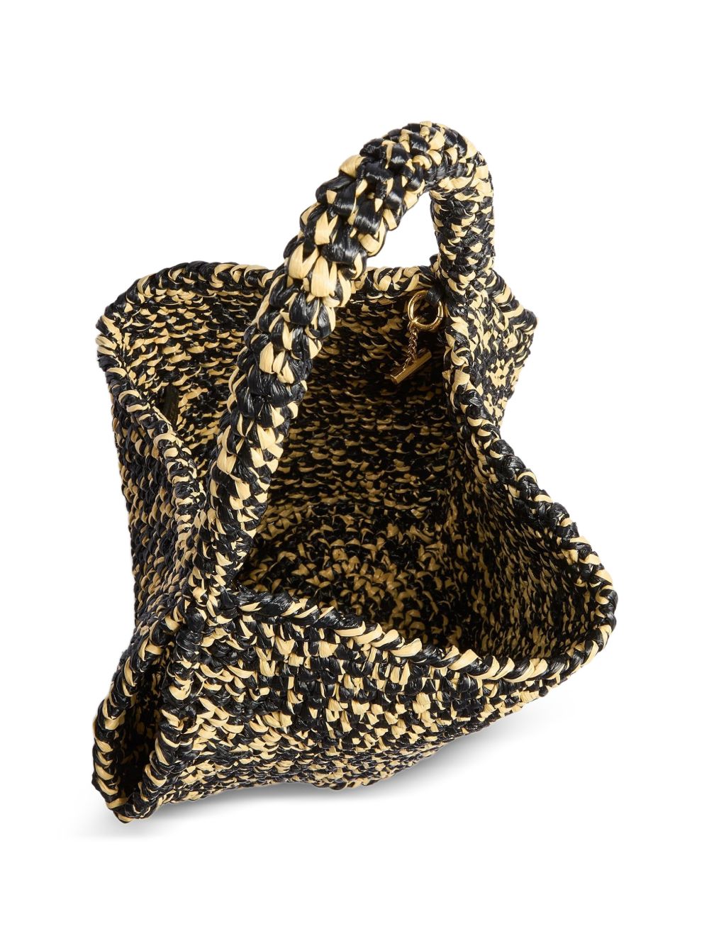 Borsa in rafia lotus in nero Khaite - donna 