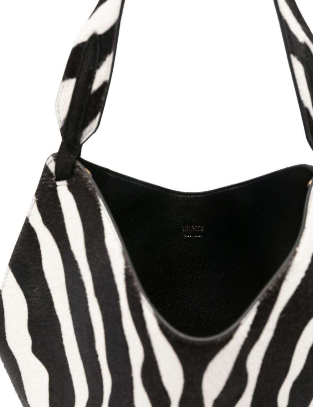 Borsa a mano Lotus con stampa zebrata in nero e bianco Khaite - donna 