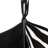 Borsa a mano Lotus con stampa zebrata in nero e bianco Khaite - donna 