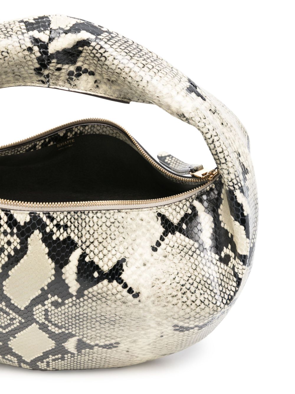 Borsa oliia con stampa serpente in beige Khaite - donna 