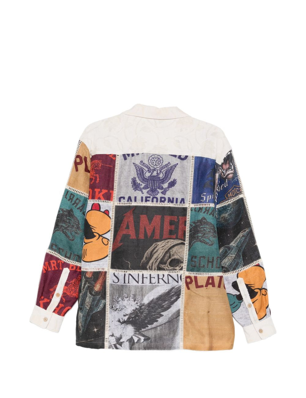 Camicia con design patchwork multicolore Khoki - uomo 