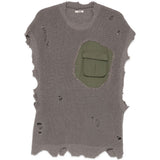 Gilet con tasca in grigio Khoki - uomo 
