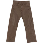Jeans a gamba dritta con design a pannelli in marrone Khoki - uomo 