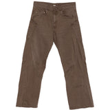 Jeans a gamba dritta con design a pannelli in marrone Khoki - uomo 