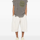 Pantaloncini con coulisse in beige Khoki - uomo 