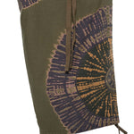 Pantaloni cargo con stampa grafica in verde Khoki - uomo 