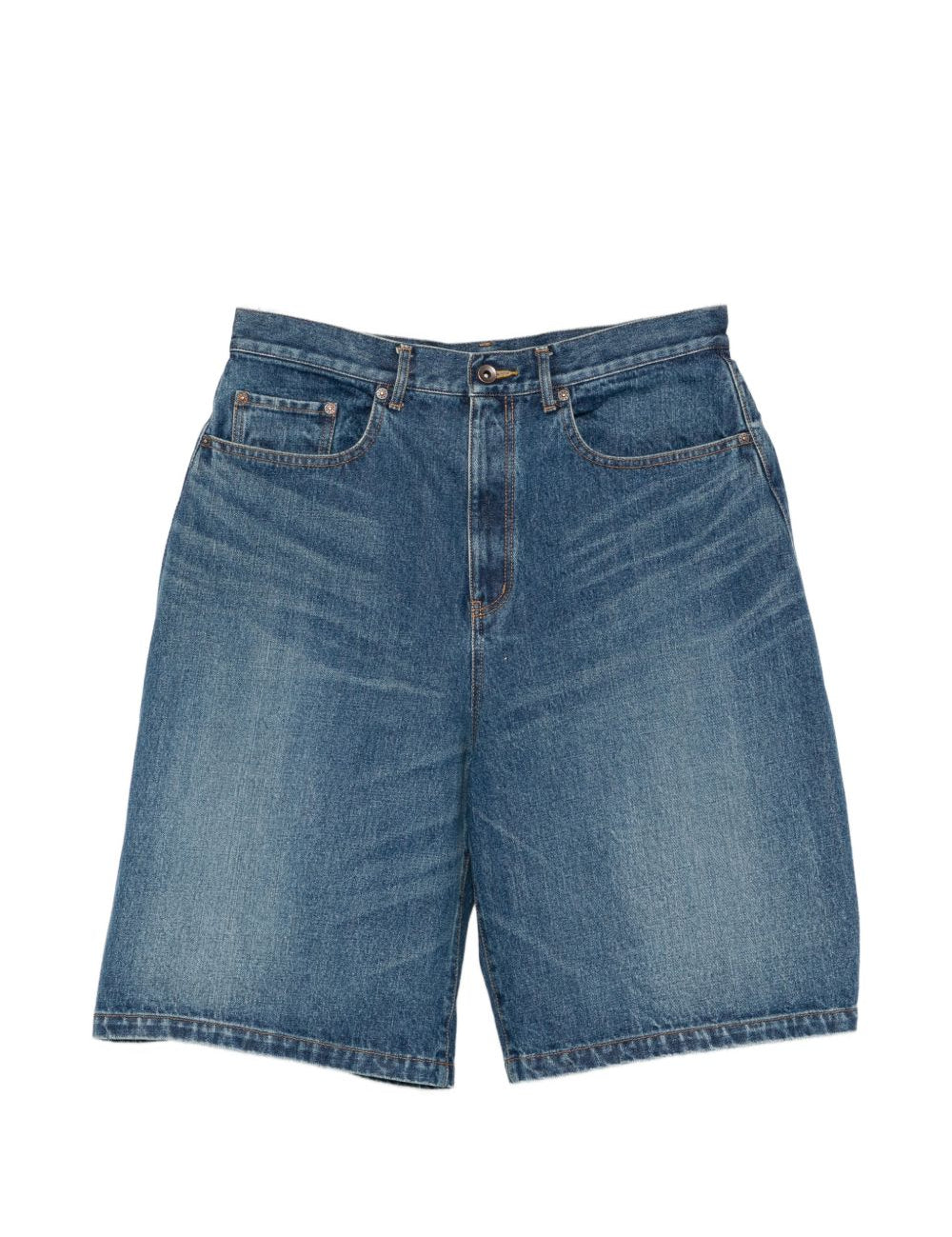 Pantaloncini di jeans con tasche in blu Khoki - uomo 