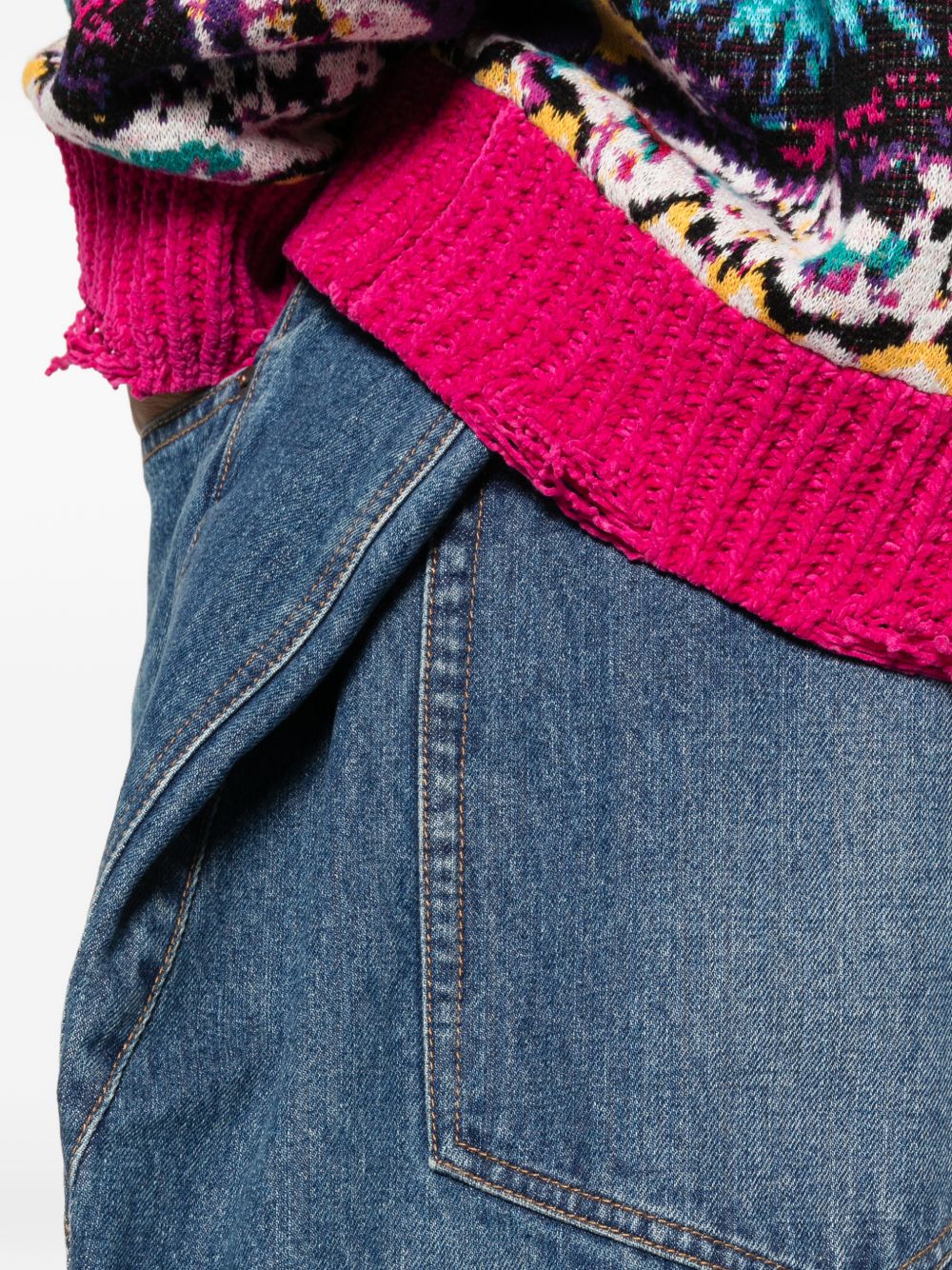 Pantaloncini di jeans con tasche in blu Khoki - uomo 