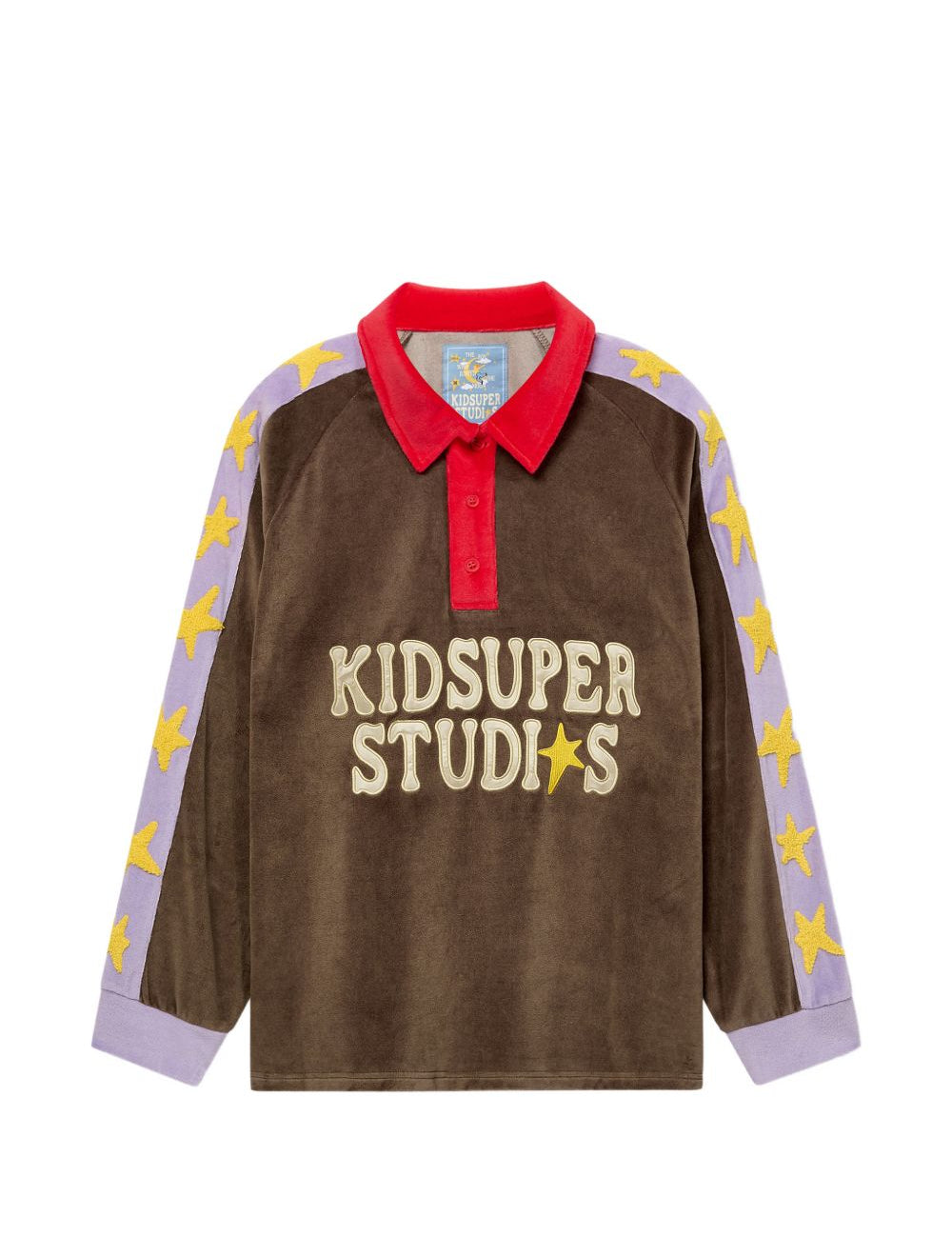 Felpa in velour con logo in marrone Kidsuper - uomo 