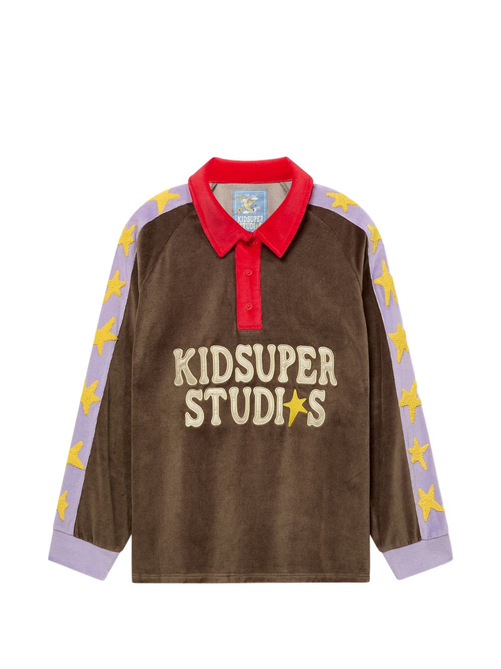 Felpa in velour con logo in marrone Kidsuper - uomo 