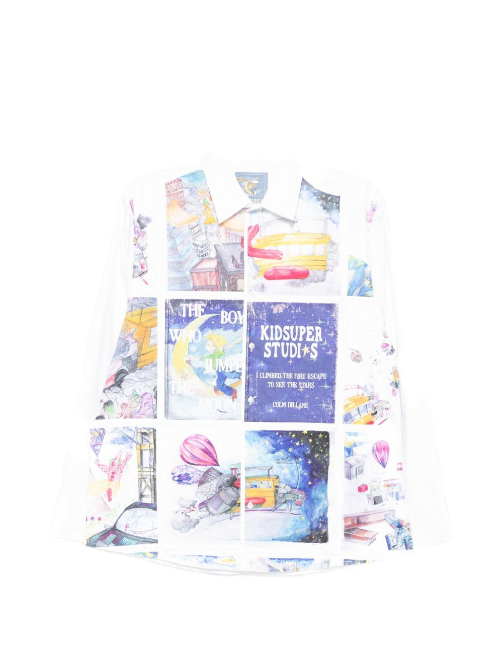 Camicia a maniche lunghe con stampa in bianco Kidsuper - uomo 