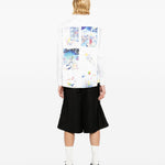 Camicia a maniche lunghe con stampa in bianco Kidsuper - uomo 