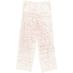 Pantaloni stampati con scrittura in bianco e rosso Kidsuper - uomo 