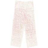 Pantaloni stampati con scrittura in bianco e rosso Kidsuper - uomo 