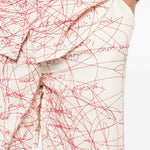 Pantaloni stampati con scrittura in bianco e rosso Kidsuper - uomo 