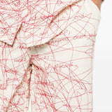 Pantaloni stampati con scrittura in bianco e rosso Kidsuper - uomo 
