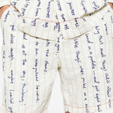 Pantaloncini a righe in bianco Kidsuper - uomo 