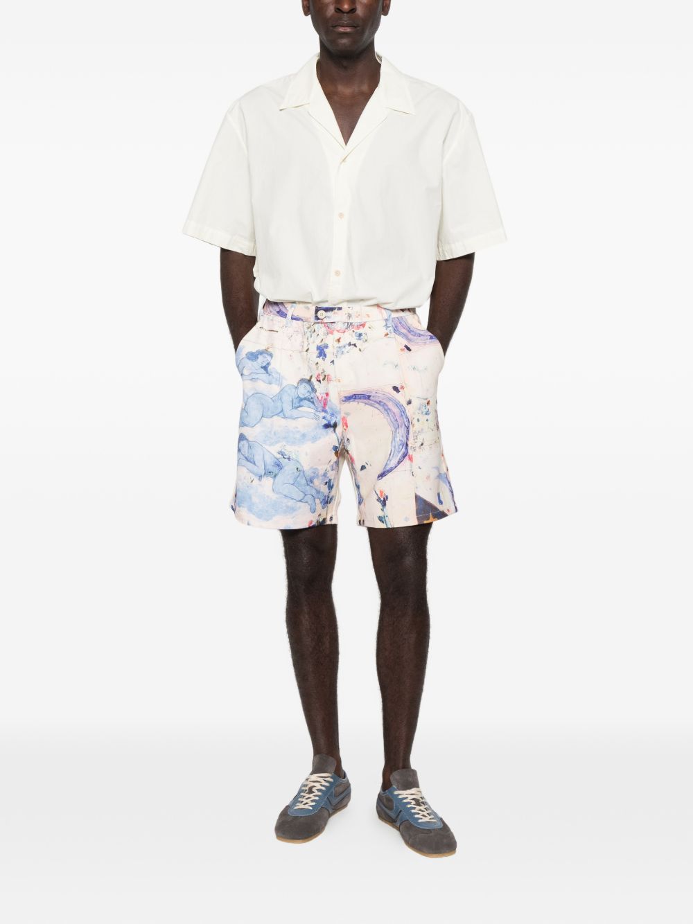 Shorts con stampa grafica in bianco Kidsuper - uomo 