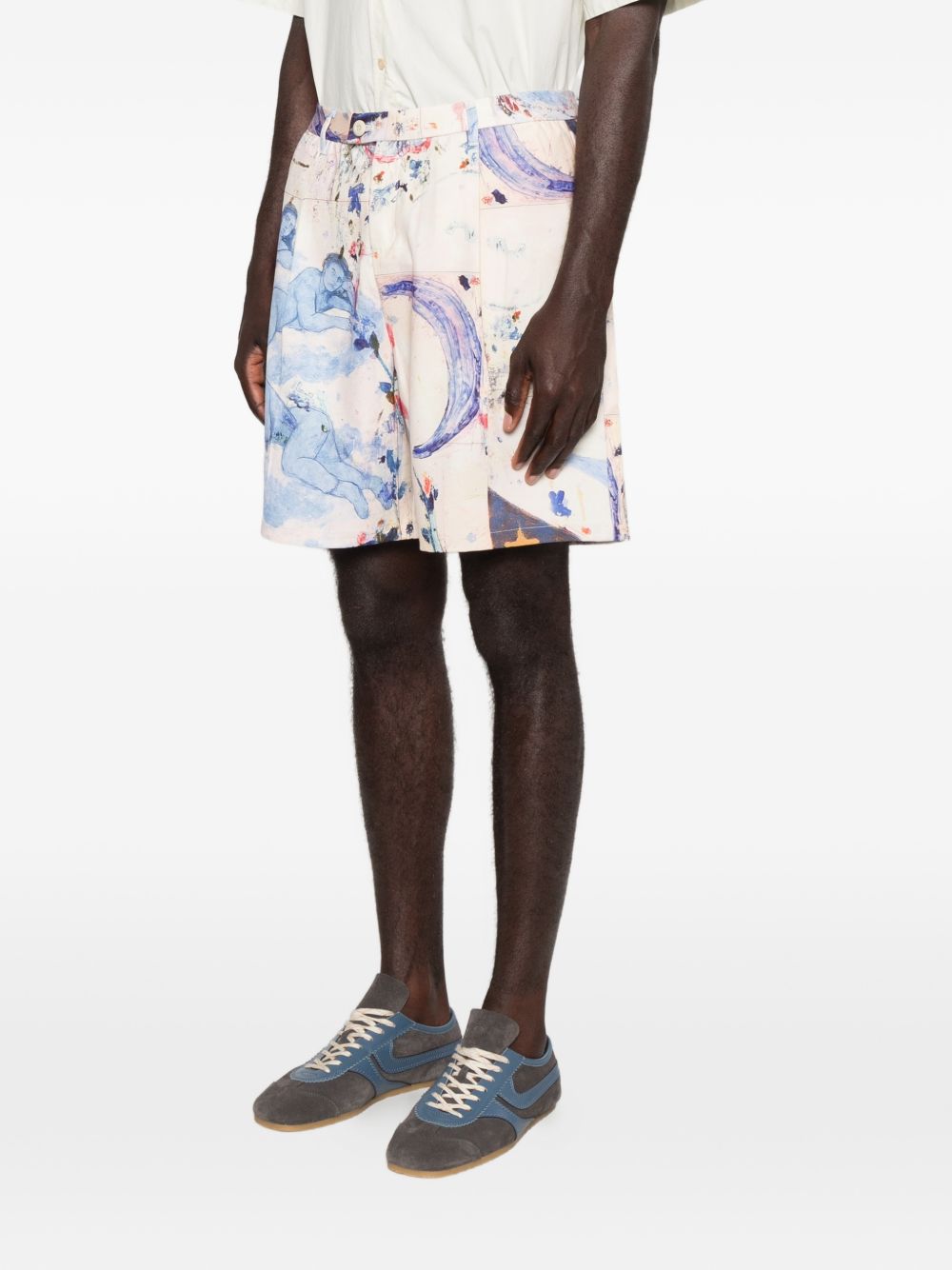 Shorts con stampa grafica in bianco Kidsuper - uomo 