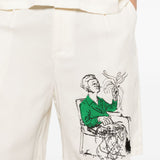Pantaloncini con stampa grafica in bianco Kidsuper - uomo 