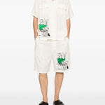 Pantaloncini con stampa grafica in bianco Kidsuper - uomo 