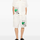 Pantaloncini con stampa grafica in bianco Kidsuper - uomo 