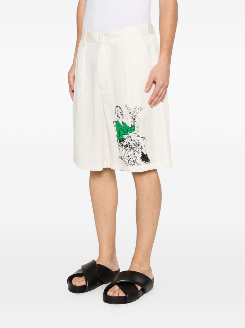 Pantaloncini con stampa grafica in bianco Kidsuper - uomo 