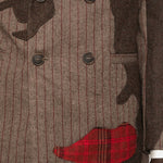 Giacca doppiopetto con design patchwork in marrone Kidsuper - uomo 