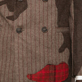 Giacca doppiopetto con design patchwork in marrone Kidsuper - uomo 