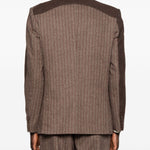 Giacca doppiopetto con design patchwork in marrone Kidsuper - uomo 