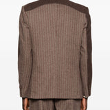 Giacca doppiopetto con design patchwork in marrone Kidsuper - uomo 