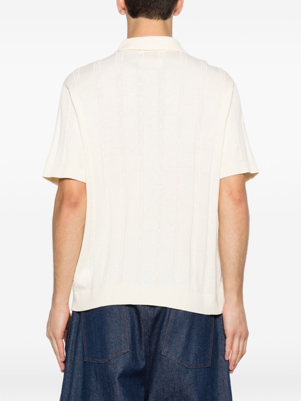 Polo con logo in bianco Kidsuper - uomo 