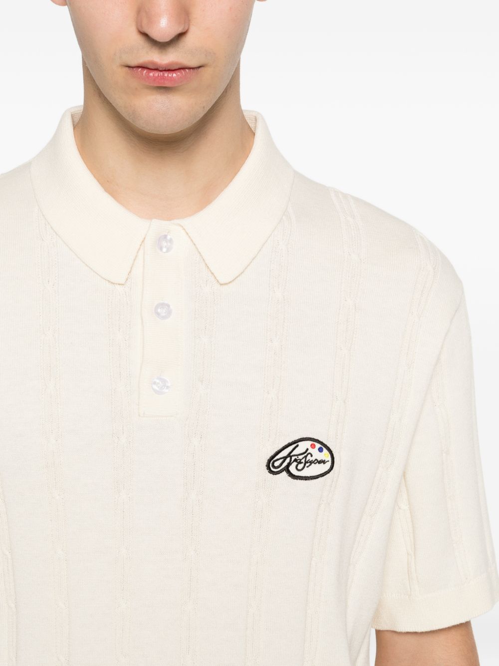 Polo con logo in bianco Kidsuper - uomo 
