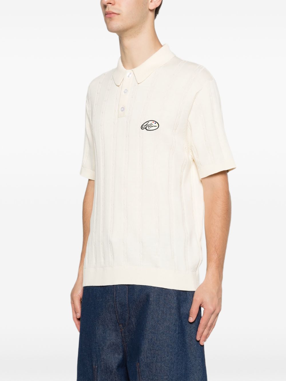 Polo con logo in bianco Kidsuper - uomo 