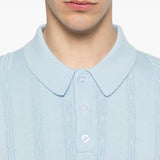 Polo a righe ricamata in azzurro Kidsuper - uomo 