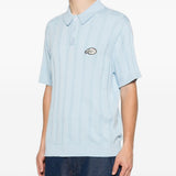 Polo a righe ricamata in azzurro Kidsuper - uomo 