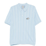 Polo a righe ricamata in azzurro Kidsuper - uomo 
