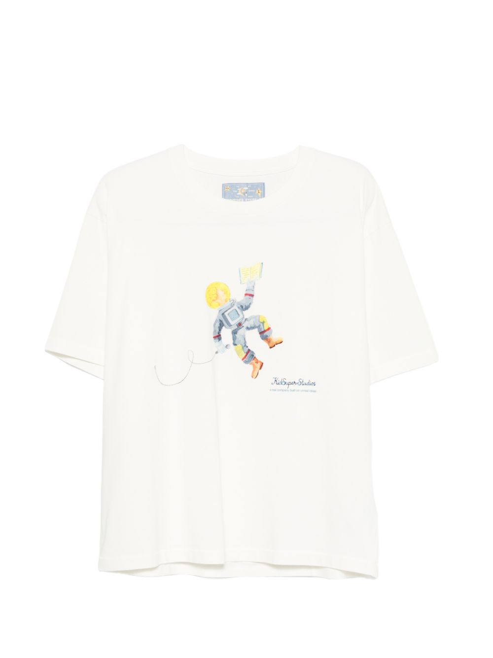 T-shirt con stampa di UN astronauta in bianco Kidsuper - uomo 