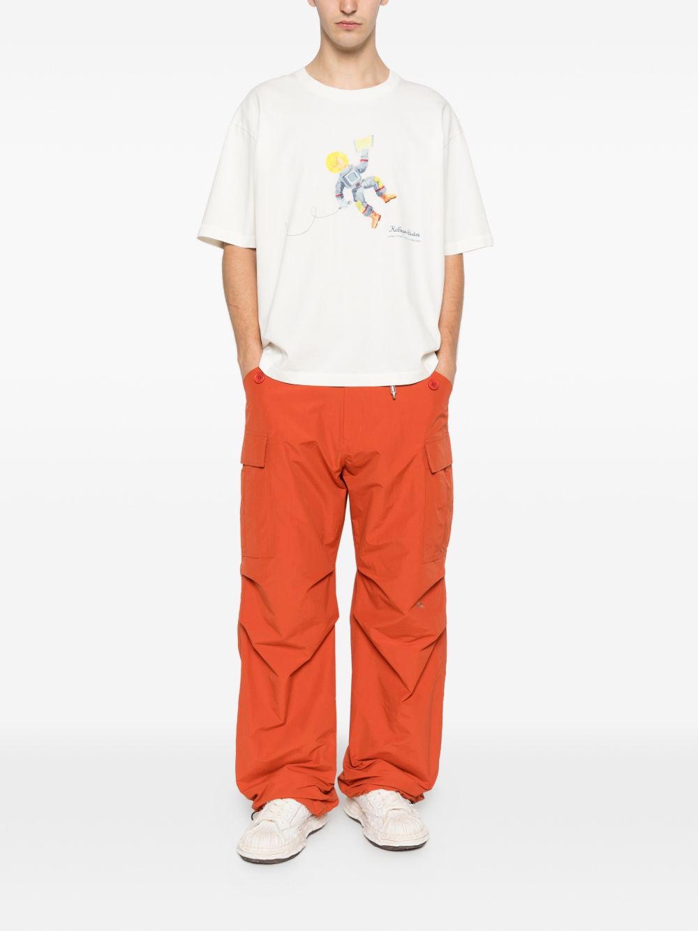 T-shirt con stampa di UN astronauta in bianco Kidsuper - uomo 