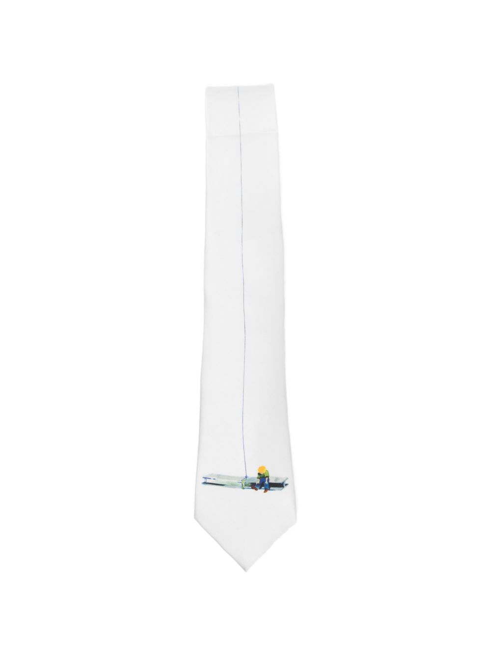 Cravatta con stampa grafica in bianco Kidsuper - uomo 