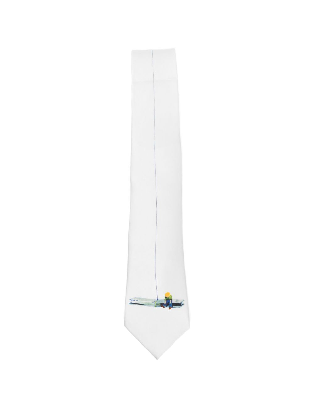 Cravatta con stampa grafica in bianco Kidsuper - uomo 