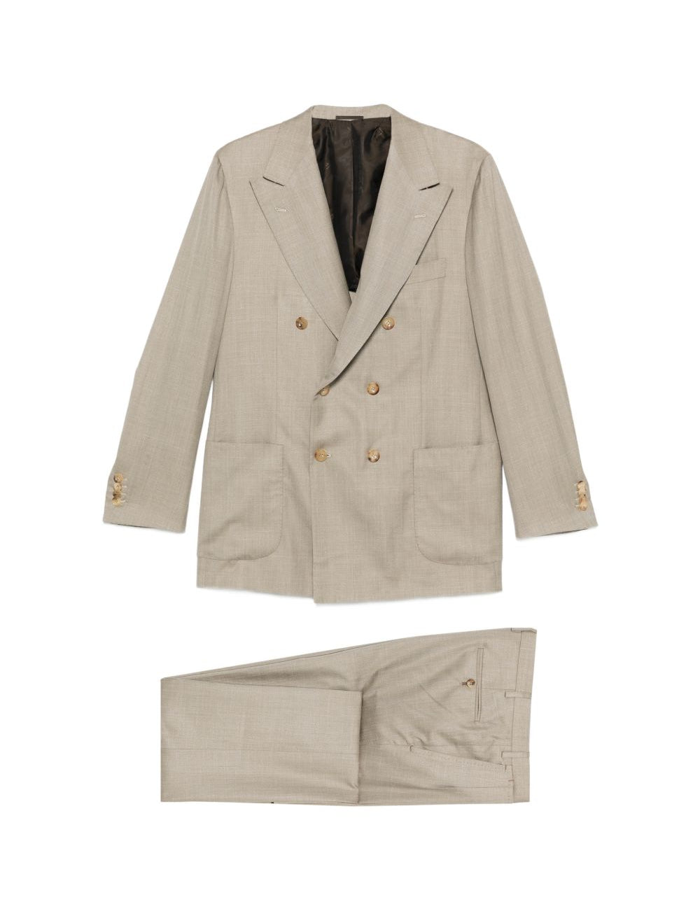 Completo doppiopetto in verde Kiton - uomo 