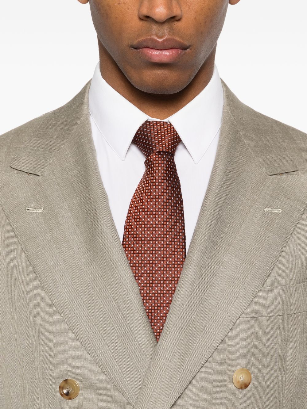 Completo doppiopetto in verde Kiton - uomo 