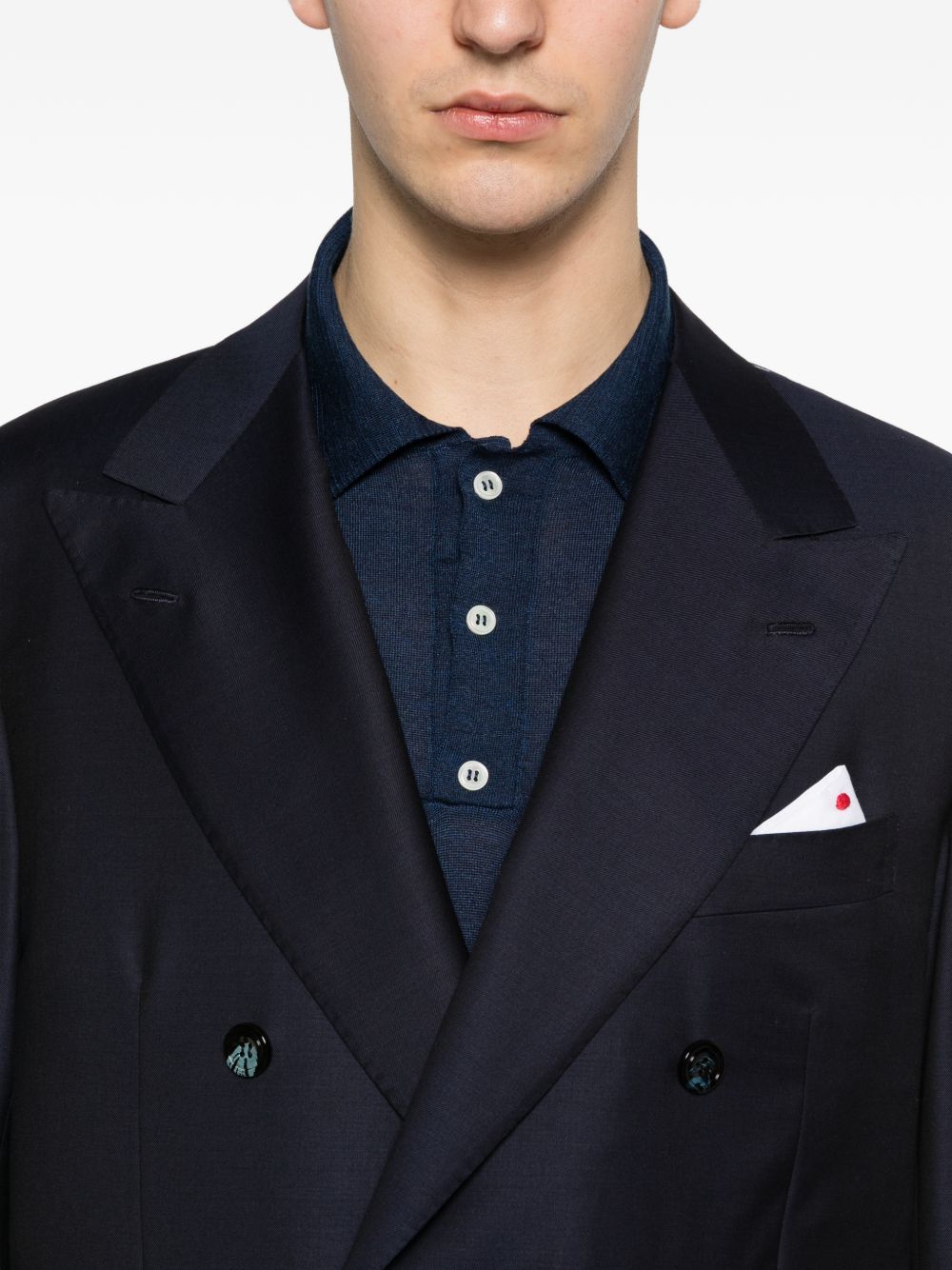 Completo doppiopetto in blu Kiton - uomo 