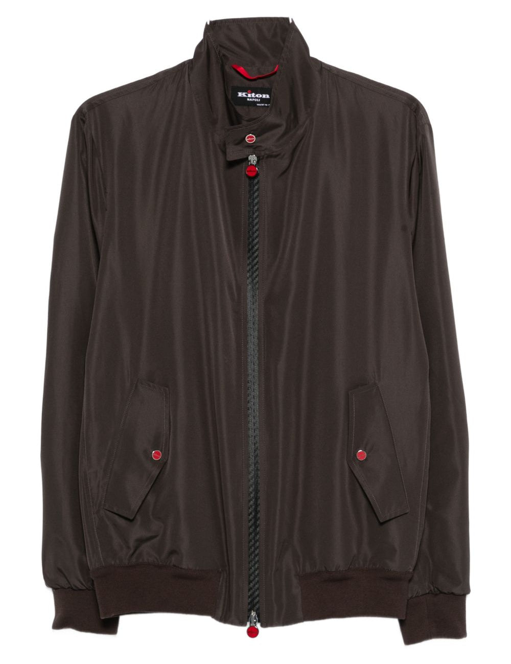 Giacca con zip in marrone Kiton - uomo 