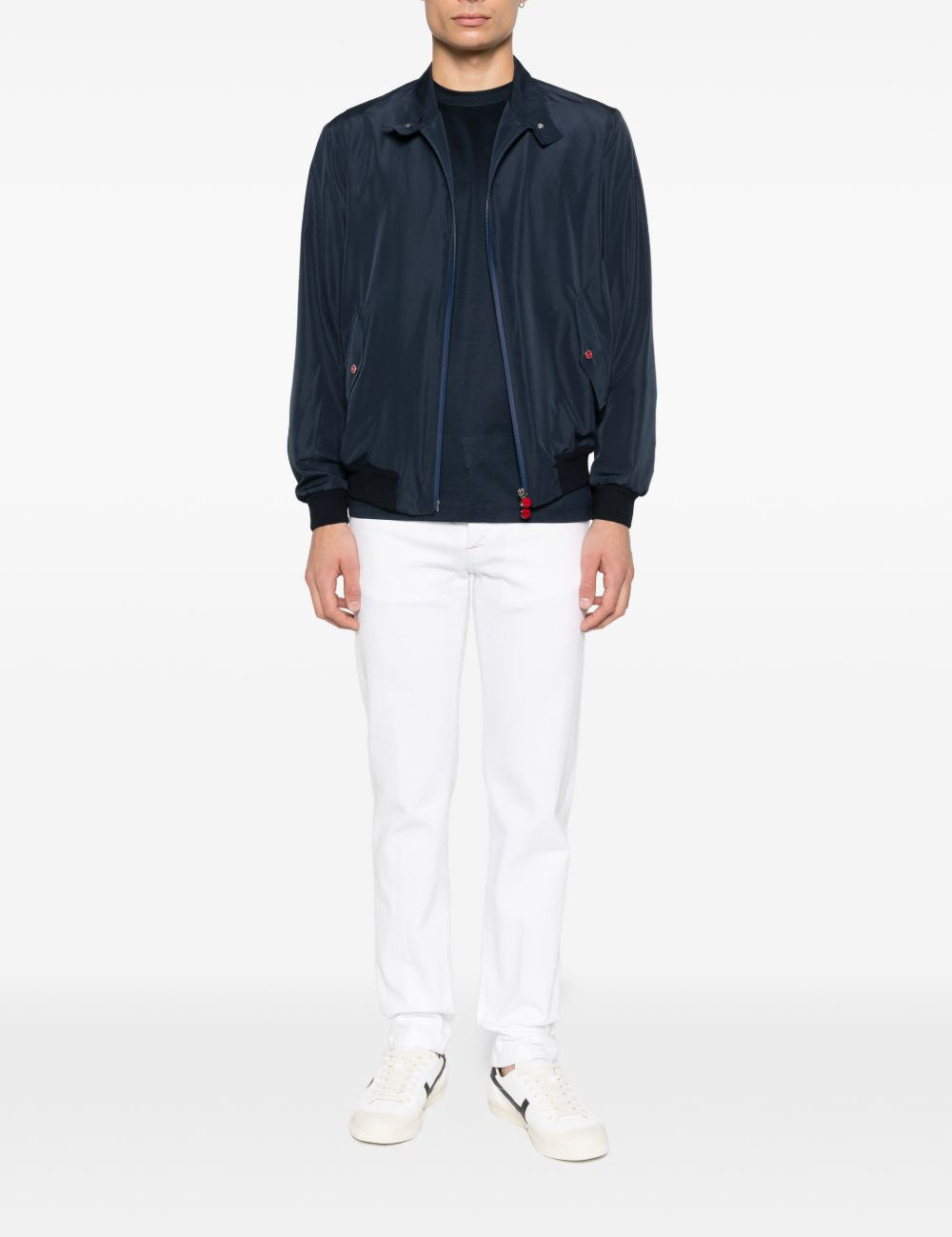 Giacca con zip in blu Kiton - uomo 